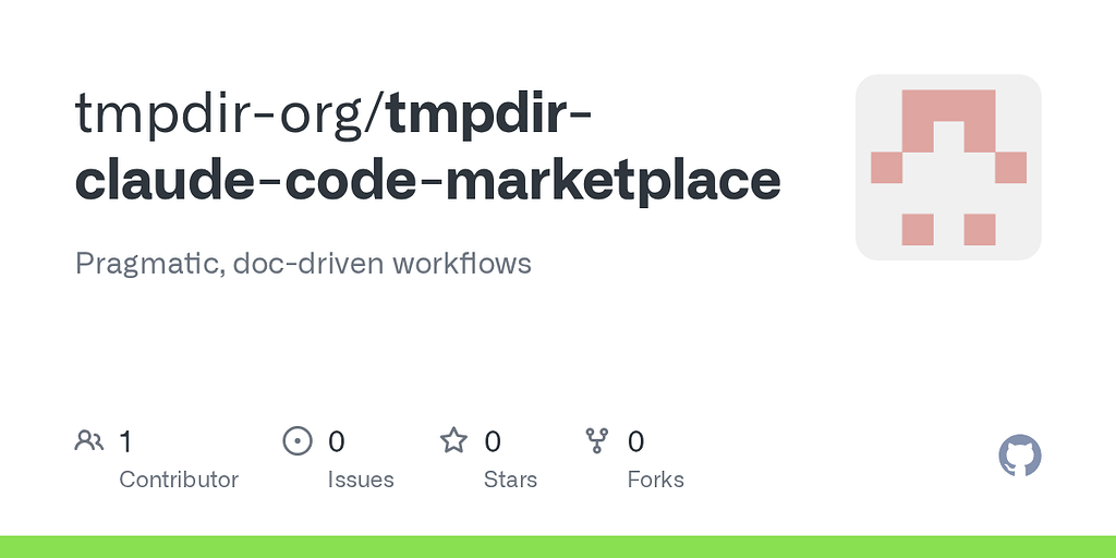 🧑‍💻 GitHub - tmpdir-claude-code-marketplace: Claude Code Plugins for ...