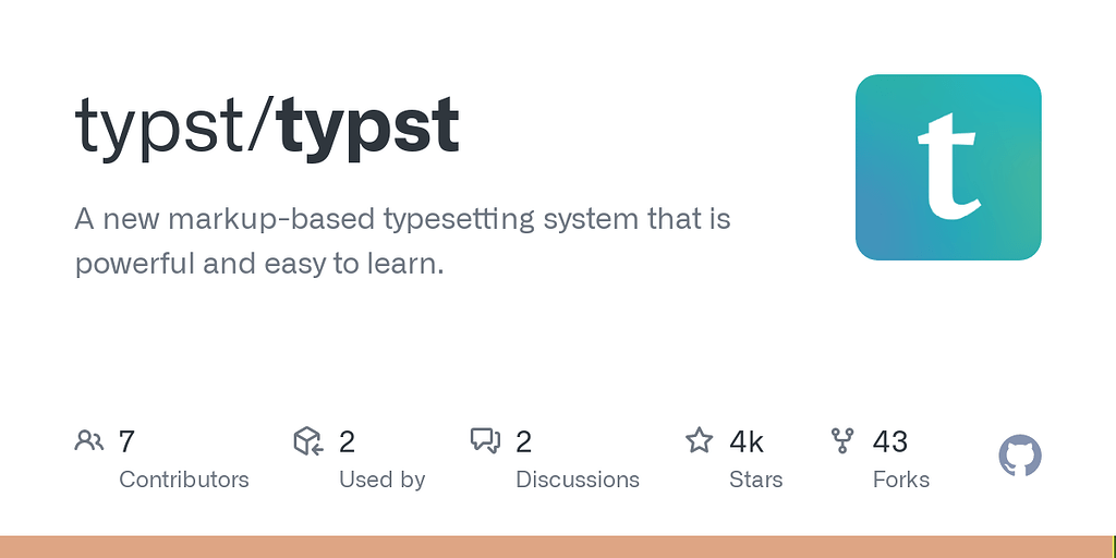 GitHub - typst/typst: A new markup-based typesetting system that is ...