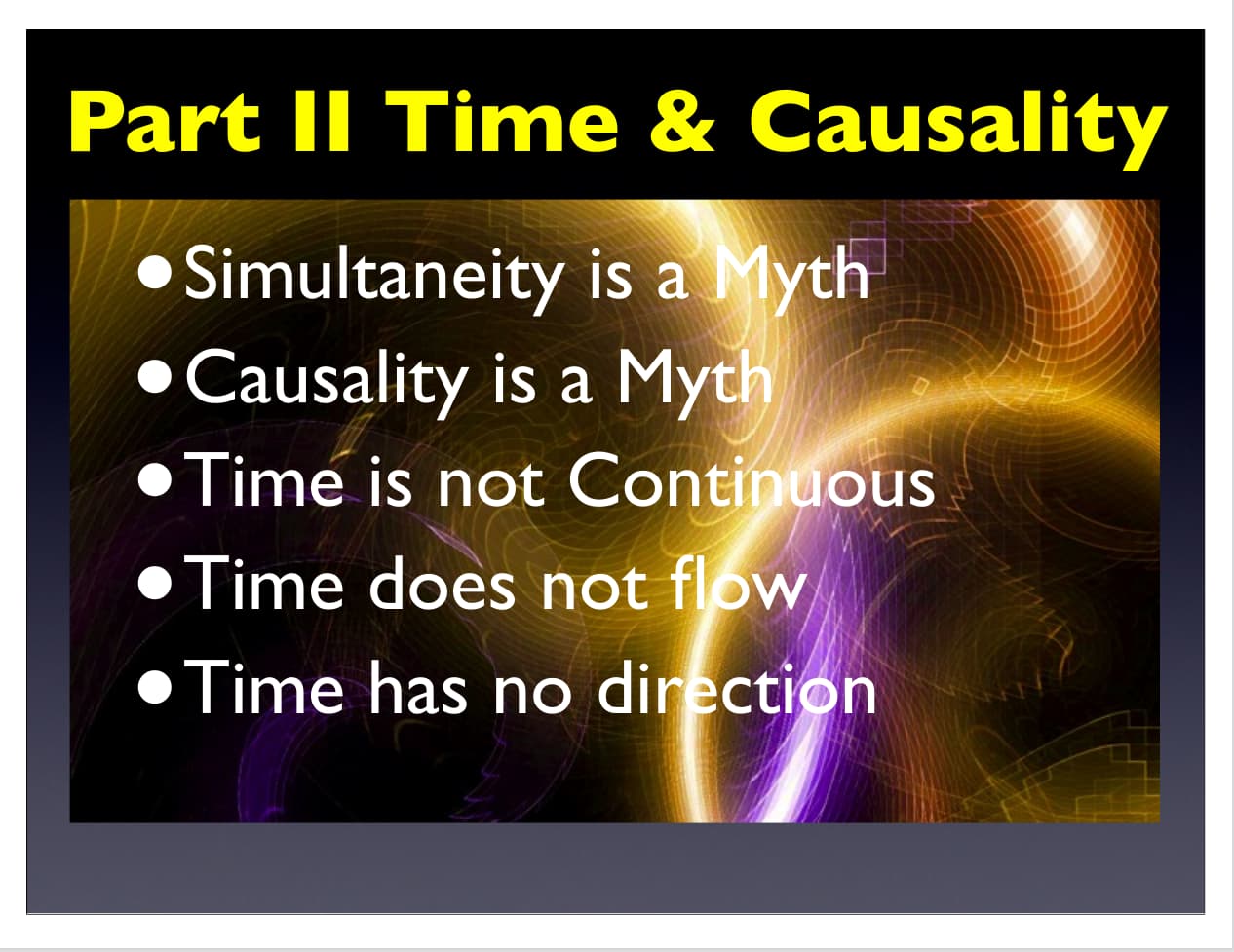 time and causality